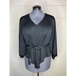 batwing Blouse black 1970s
